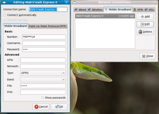 Gnome NetworkManager - Web'n'Walk II